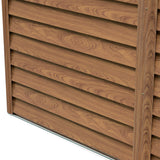 easycomfort casetta da giardino porta attrezzi con porte scorrevoli e pareti effetto legno 152x235.7x208.7cm