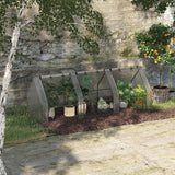 easycomfort easycomfort serra da giardino a tunnel in pe con bordi allungati e porte a cerniera 270x90x90 cm bianco