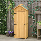 easycomfort easycomfort capanno da giardino porta attrezzi in legno impermeabile 77x54 2x179cm giallo