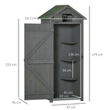easycomfort easycomfort capanno da giardino porta attrezzi in legno impermeabile 77x54 2x179cm grigio