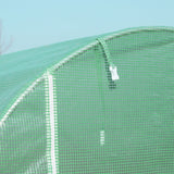 easycomfort easycomfort serra a tunnel da giardino struttura in acciaio con 8 finestre verde 500x200x210cm