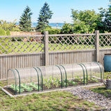 easycomfort serra a tunnel in acciaio e pvc impermeabile e anti uv con 4 porte a cerniera 395x100x80 cm