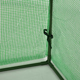 easycomfort easycomfort serra da giardino a tunnel in acciaio e plastica pp con porte avvolgibili 295x100x80 cm verde