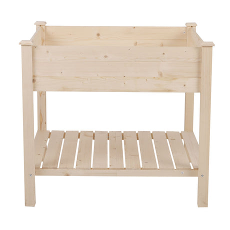 easycomfort easycomfort orto fioriera pensile urbano in legno con fodera in tessuto 91x91x81cm