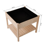 easycomfort easycomfort orto fioriera pensile urbano in legno con fodera in tessuto 91x91x81cm