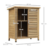 easycomfort casetta da giardino in legno di abete con tetto in bitume impermeabile 87x46.5x96.5cm