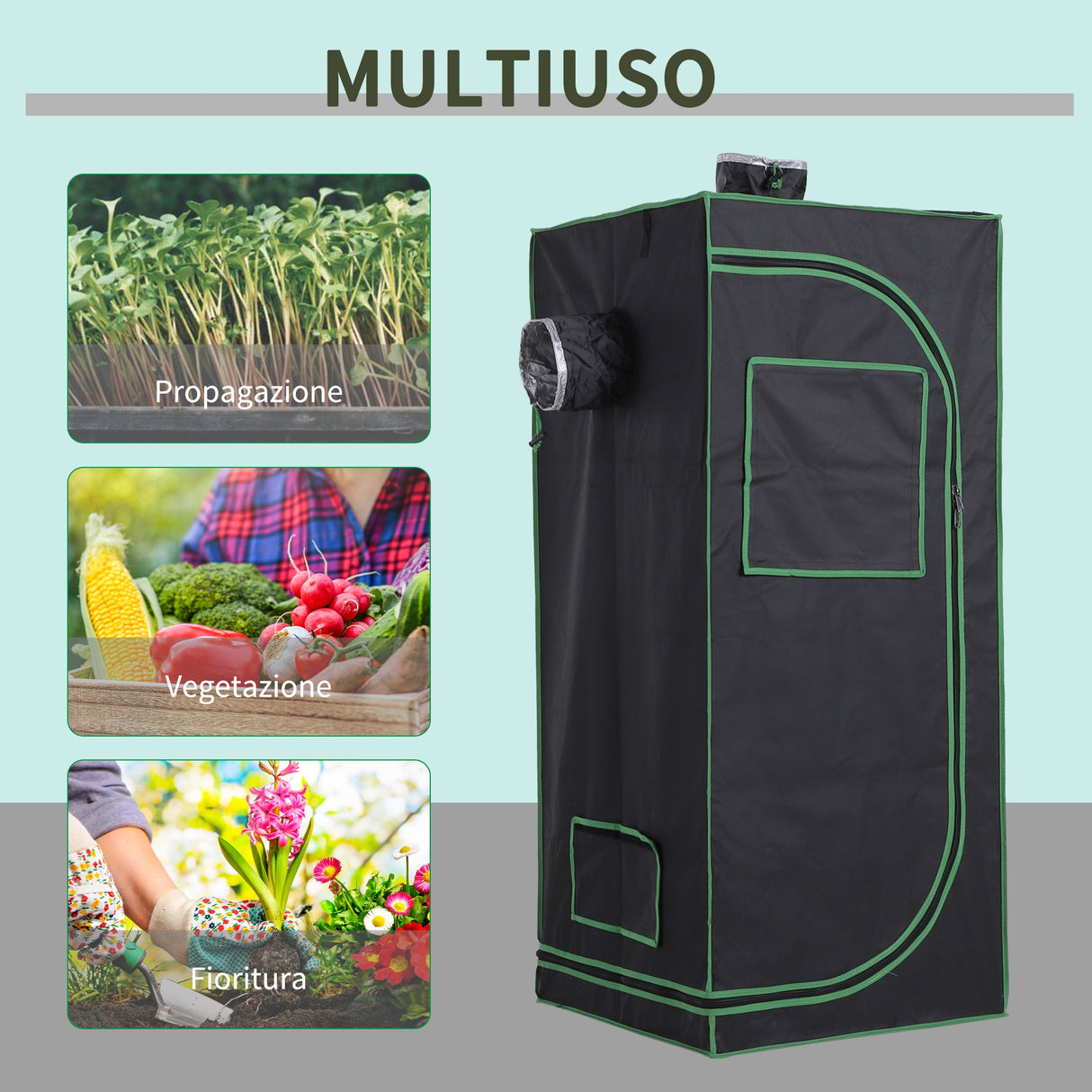 easycomfort easycomfort tenda per coltivazione idroponica grow tent 60x60x140cm
