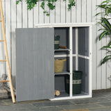 easycomfort casetta da giardino in legno di abete impermeabile capanno attrezzi da esterno 75x56x115cm
