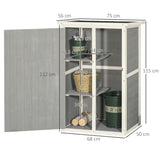 easycomfort casetta da giardino in legno di abete impermeabile capanno attrezzi da esterno 75x56x115cm