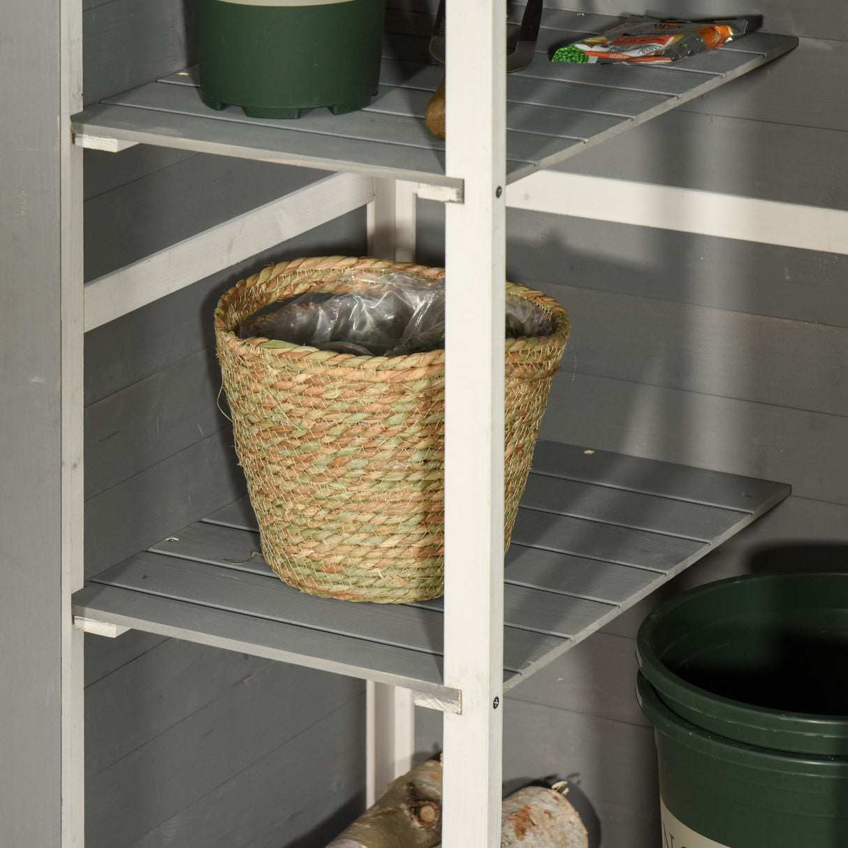 easycomfort casetta da giardino in legno di abete impermeabile capanno attrezzi da esterno 75x56x115cm