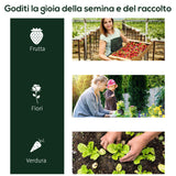 easycomfort oustunny serra da giardino con porte anteriori a cerniera in acciaio e pvc 250x100x80 cm