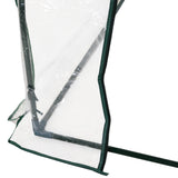 easycomfort oustunny serra da giardino con porte anteriori a cerniera in acciaio e pvc 250x100x80 cm