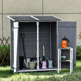 easycomfort easycomfort casetta in legno da giardino con 2 ante armadio da esterno porta attrezzi da giardino con uno sgabello 139x75x147160cm