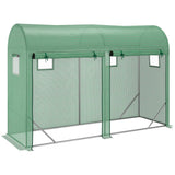 easycomfort easycomfort serra a tunnel da giardino 2 porte avvolgibili 4 finestre acciaio e pe