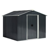 easycomfort capanno porta attrezzi 2 porte scorrevoli griglie ventilazione acciaio