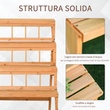 easycomfort easycomfort scaletta portavasi in legno con 4 mensole portapiante giardino e casa