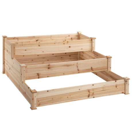 easycomfort easycomfort lettino per orto rialzato 3 livelli fioriera in legno per piante