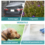 easycomfort avvolgitubo automatico a parete girevole a 180 tubo da 15m e pistola multifunzione 33143