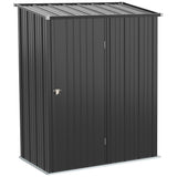 easycomfort easycomfort casetta da giardino porta utensili in lamiera acciaio con serratura 161 5x94 5x196cm nero
