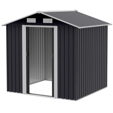 easycomfort capanno da giardino 2x1.5x1.9m in acciaio zincato doppia porta scorrevole e 4 prese d aria