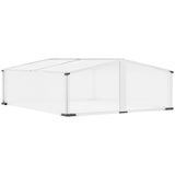easycomfort serra da giardino con tetto apribile in policarbonato 120x100x31 41cm trasparente