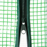 easycomfort serra da giardino con ripiani in metallo copertura in pe e porta avvolgibile 80x49x160cm verde
