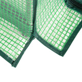 easycomfort serra da giardino con ripiani in metallo copertura in pe e porta avvolgibile 80x49x160cm verde