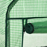 easycomfort mini serra da giardino con 2 ripiani in metallo e copertura in pe 69x49x92cm verde