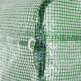easycomfort serra a tunnel da esterno con copertura in pe porta con cerniera e 6 finestre verde