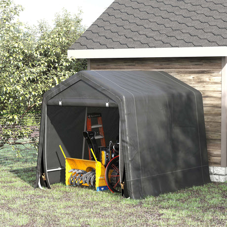 easycomfort easycomfort tendone garage per auto moto e attrezzi in metallo e tessuto pe 280x240x240cm grigio