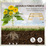 easycomfort fioriera da esterno 5 pezzi componibili a fondo aperto in legno di abete 230x230x28 cm