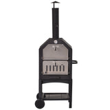 easycomfort easycomfort forno per pizza barbecue a carbonella in acciaio inox 50x36x160cm