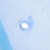 easycomfort piscina gonfiabile rettangolare da esterni per 1 2 adulti in pvc resistente 2 camere d aria e valvola di scarico 262x176x56cm blu