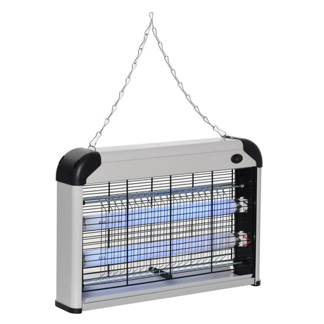 easycomfort easycomfort elettroinsetticida da esterno e interno con lampada antizanzare led per 60m zanzariera elettrica 20w argento