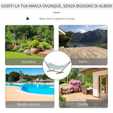 easycomfort easycomfort struttura portante per amaca supporto max. 150 kg in metallo nero 360x92x115cm