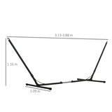 easycomfort easycomfort supporto struttura portante per amaca regolabile max. 150 kg nero 308 380x108x120cm