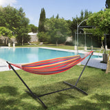 easycomfort easycomfort amaca da giardino autoportante in acciaio e cotone multicolor