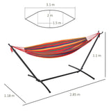 easycomfort easycomfort amaca da giardino autoportante in acciaio e cotone multicolor