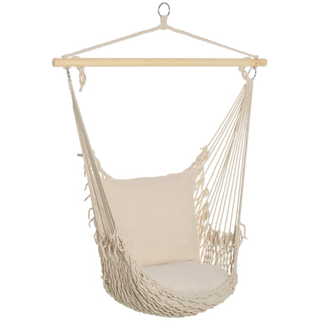 easycomfort easycomfort amaca altalena imbottita in corda per interni ed esterni bianca