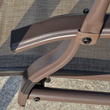 easycomfort dondolo da giardino 2 posti con tettuccio regolabile e seduta traspirante 147x125x170cm