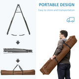 easycomfort easycomfort supporto con amaca autoportante pieghevole in cotone e acciaio 270x100x94cm