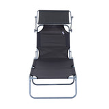 easycomfort easycomfort sdraio prendisole con tettuccio pieghvole schienale reclinabile grigio
