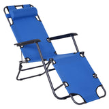 easycomfort lettino sdraio pieghevole e richiudibile da giardino in tessuto oxford 135x60x89cm blu