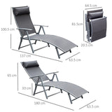 easycomfort easycomfort sdraio prendisole relax reclinabile pieghevole con cuscino giardino grigio