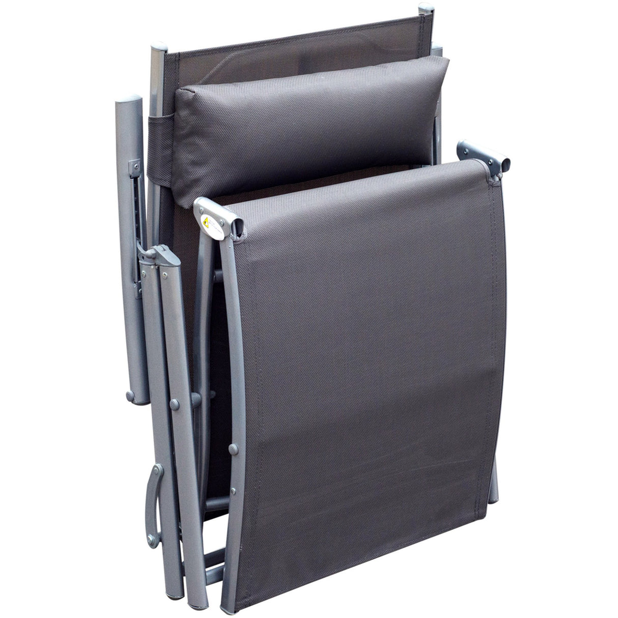 easycomfort easycomfort sdraio prendisole relax reclinabile pieghevole con cuscino giardino grigio