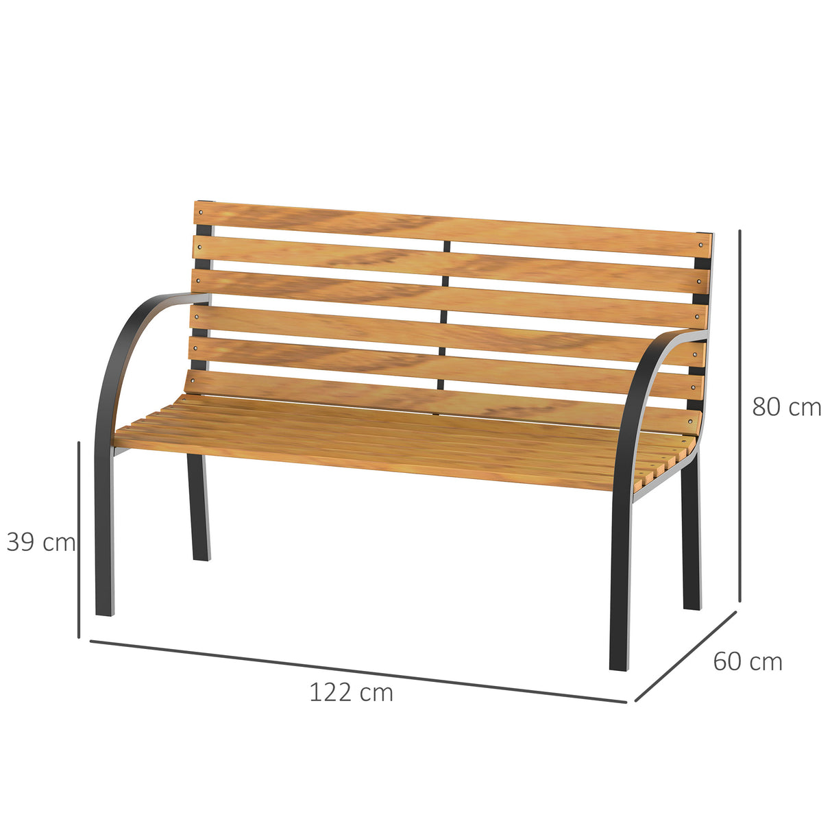 easycomfort easycomfort panca in legno 2 posti panchina da esterno giardino balcone
