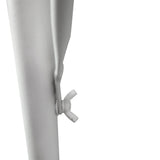 easycomfort easycomfort tavolo da ringhiera con ganci ad altezza regolabile su 3 livelli in metallo 60x56 5x45 cm bianco