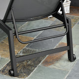 easycomfort lettino sdraio prendisole pieghevole con materassino in textilene grigio