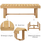 easycomfort easycomfort panchina da esterni impermeabile 2 posti in legno di abete 110x38x35cm