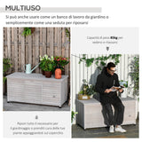 easycomfort easycomfort panca contenitore in legno di abete cassapanca da esterno con piedini antiscivolo 127x56x60cm grigio